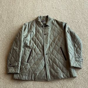 Quilted men’s wool coat.